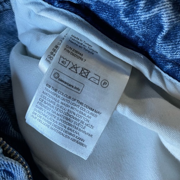 H&M &Denim Wide Leg High Waist Tie Belt Jeans - Picture 7 of 7